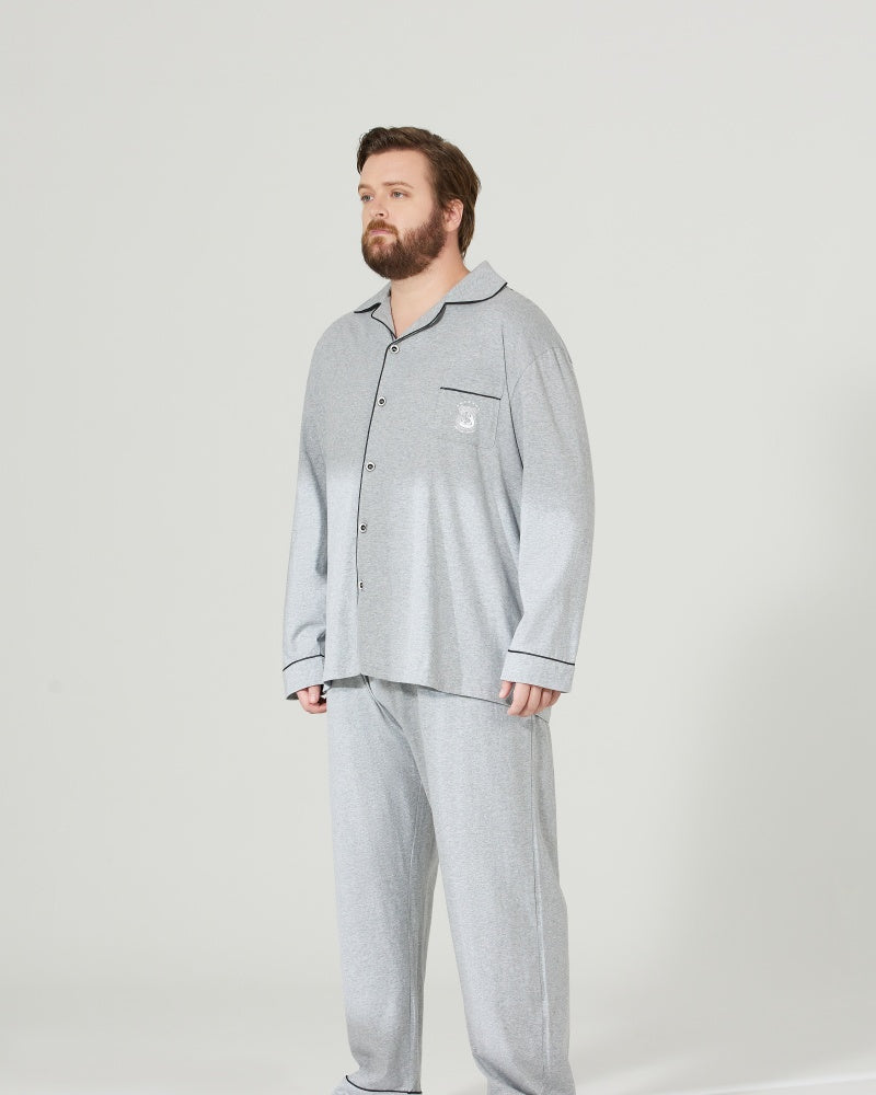 Light Gray Ultra-Soft 100% Cotton Pajamas Set