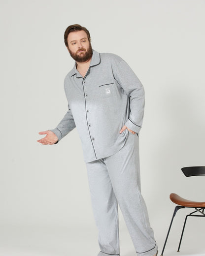 Light Gray Ultra-Soft 100% Cotton Pajamas Set