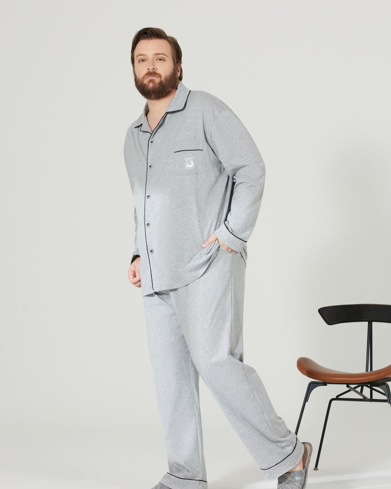 Light Gray Ultra-Soft 100% Cotton Pajamas Set