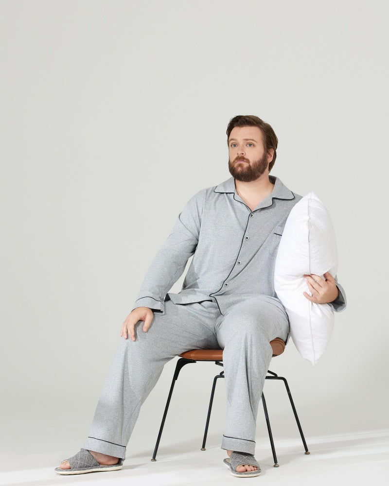 Light Gray Ultra-Soft 100% Cotton Pajamas Set