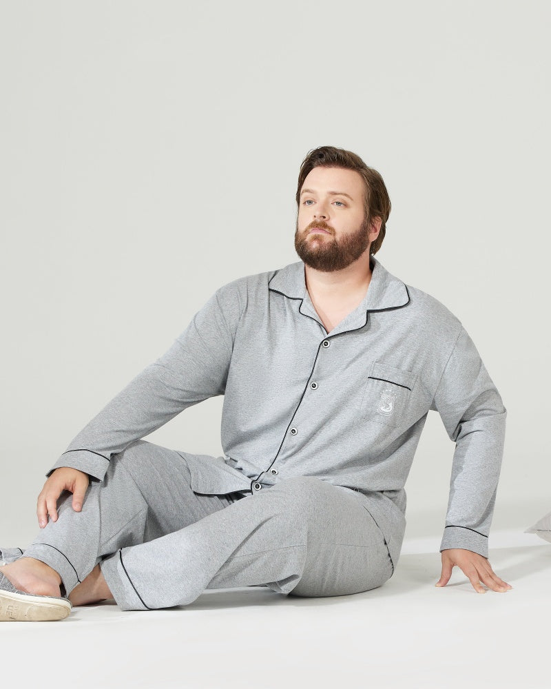 Light Gray Ultra-Soft 100% Cotton Pajamas Set