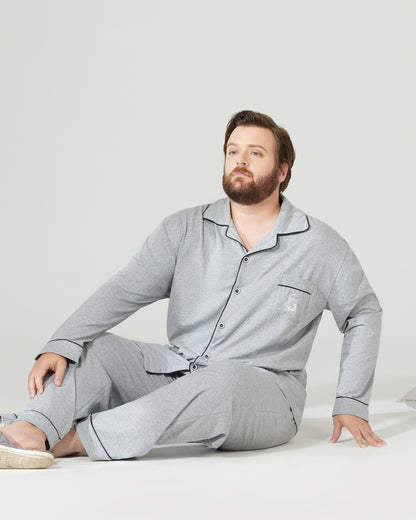 Light Gray Ultra-Soft 100% Cotton Pajamas Set