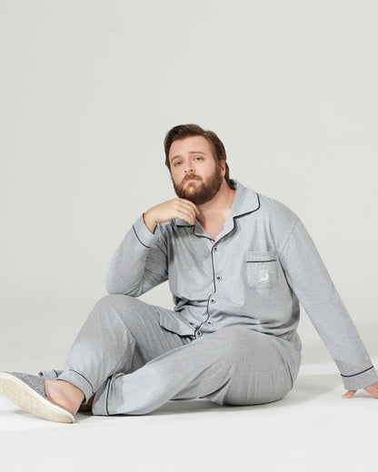 Light Gray Ultra-Soft 100% Cotton Pajamas Set