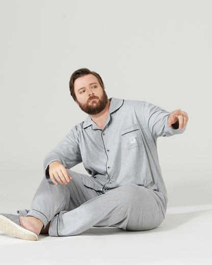 Light Gray Ultra-Soft 100% Cotton Pajamas Set