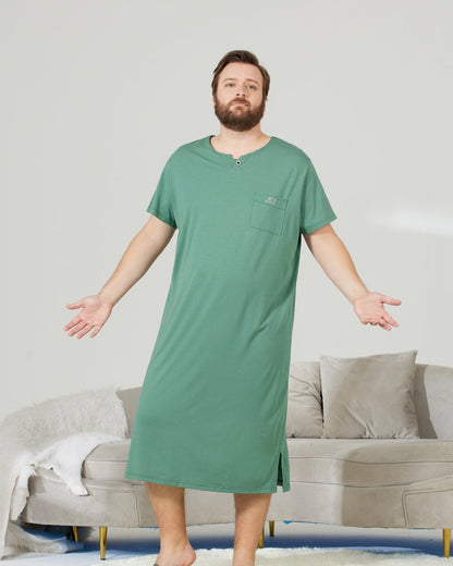 Green Cooling RC Modal Modal Solid Nightshirt