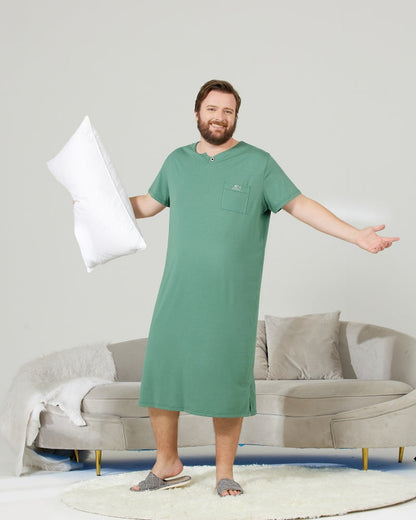 Green Cooling RC Modal Modal Solid Nightshirt