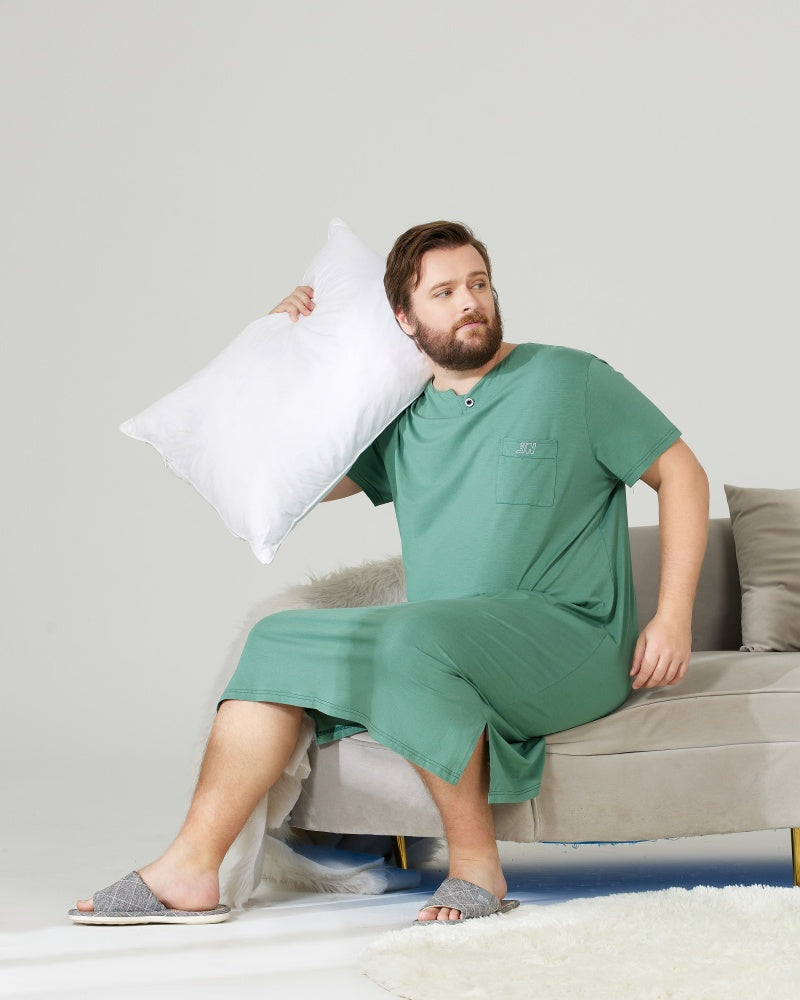 Green Cooling RC Modal Modal Solid Nightshirt